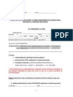 MODEL 1 - Cerere de infiintare avizare a formei independente de exercitare a profesiei de tehnician dentar SRL .pdf