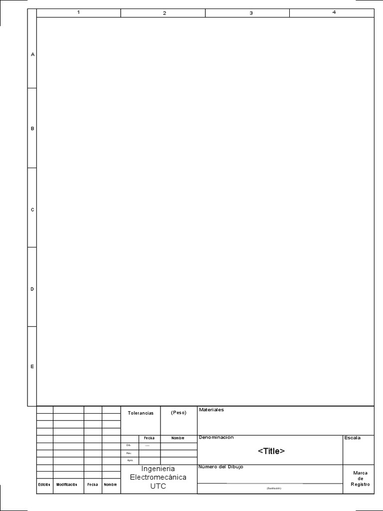 Normas INEN para Dibujo Técnico A4 | PDF