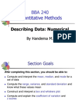 Lecture 2b - Describing Data-Numerical