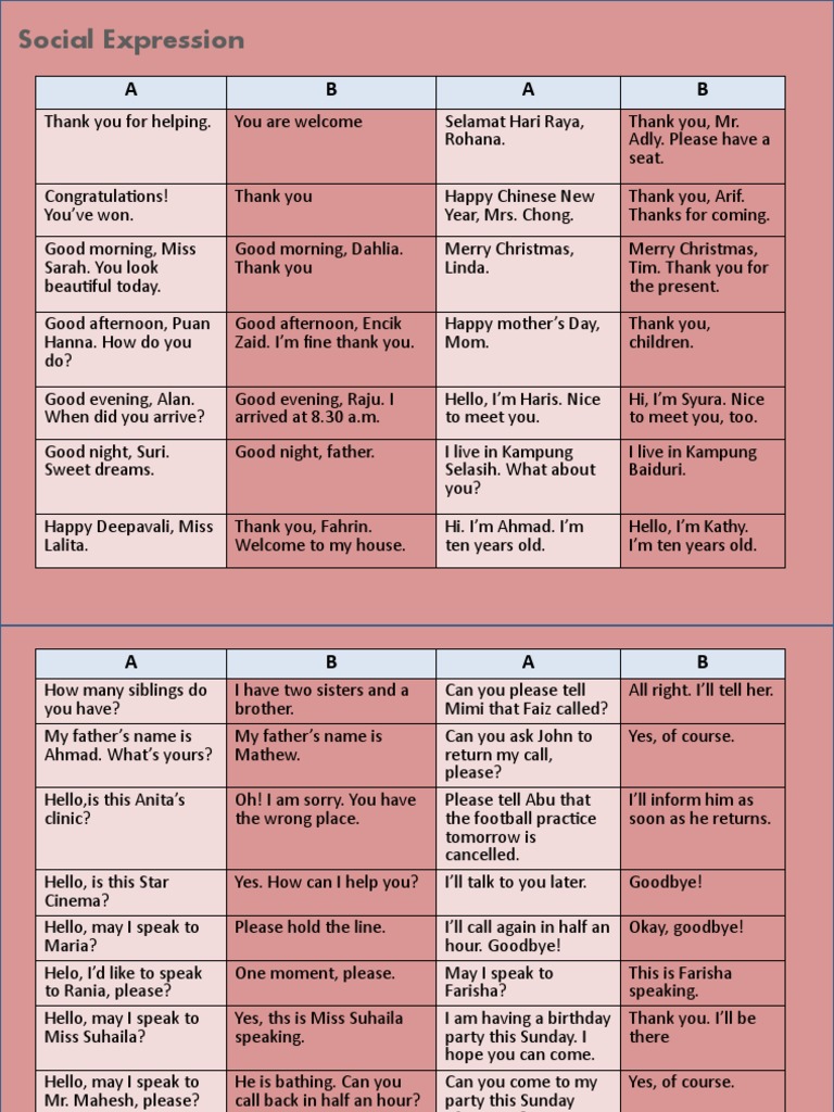 Social Expressions and Greetings Guide | PDF