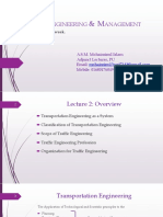 Raffic Ngineering Anagement: 3.00 Credits, 2 Hrs/week