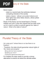 Pluralist Theory of The State