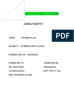 Assignment (Course Plan) 2