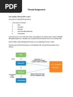 Thread Assignment: Q1.Explain Thread Life Cycle?