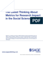 The Latest Thinking About Metrics For Research Impact in The Social Sciences PDF