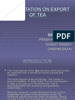 Presentation On Export of Tea