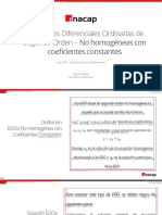 Clase N°2.8 - EDO No Homogéneas Coeficientes Constantes
