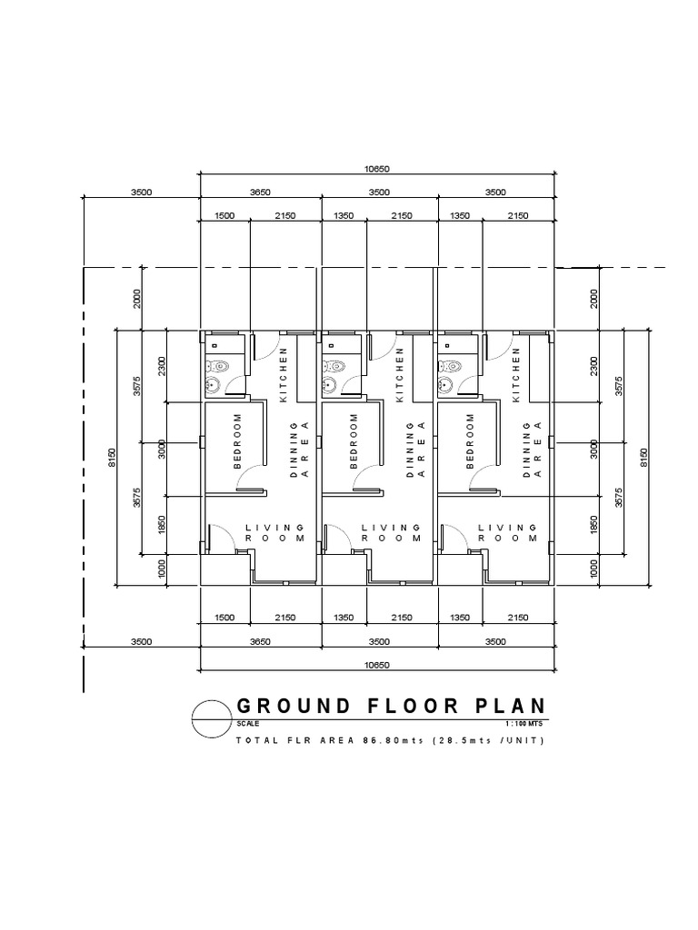 Ground Floor Plan: Scale 1: 100 MTS | PDF | Culture Of Queensland ...
