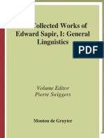 The Collected Works of Edward Sapir, I: General Linguistics: Volume Editor Pierre Swiggers