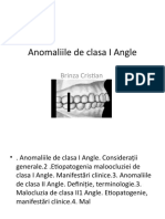 1. Anomaliile de Clasa I Angle. Consideraţii Generale.2 .Etiopatogenia Maloocluziei de Clasa I Angle. Manifestări Clinice.3. Anomaliile de Clasa II Angle. Definiţie, Terminologie.3. Malocluzia de Clasa II1 Angle. Etio