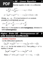 Higher Order Differential Equations - Dr. M. A. Maleque