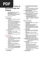 Chapter 10: Nature of Research Design and Methods