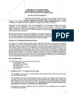 2019 Foreign Service Officer (Fso) Examinations PDF