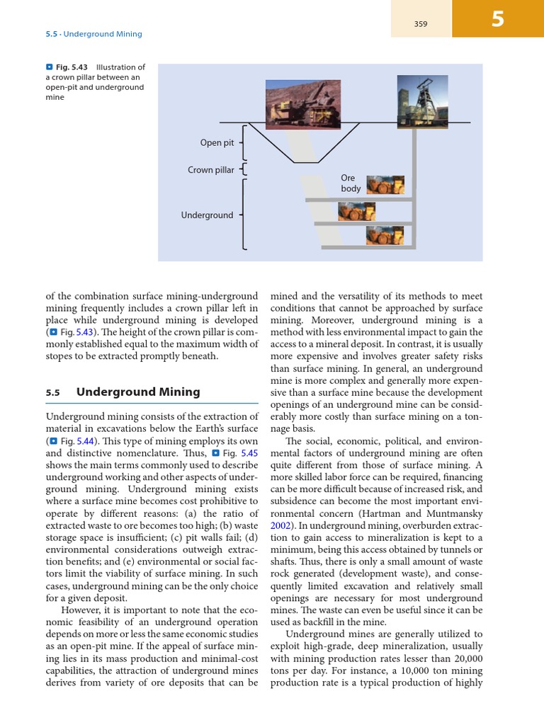Underground Mining Techniques | PDF | Mining | Science
