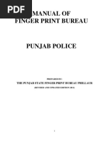 Manual of Finger Print Bureau