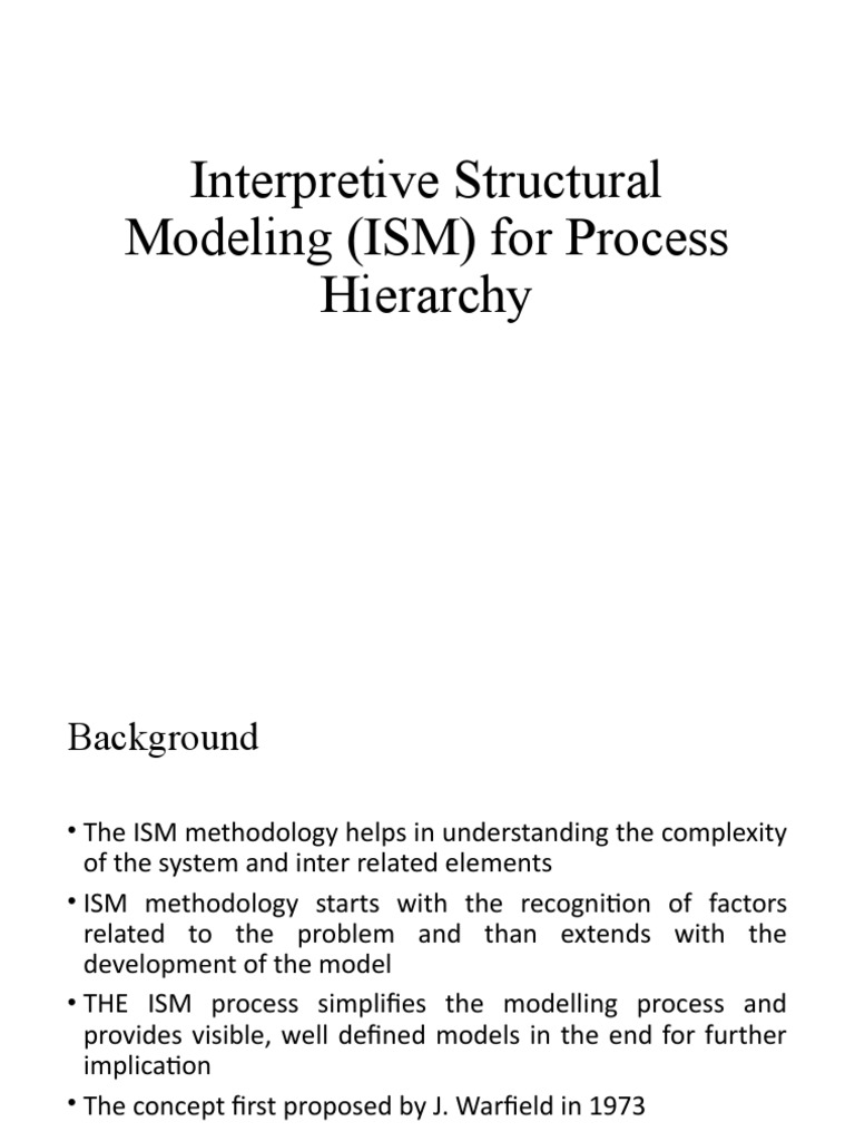 ISM Methodology for Process Modeling | PDF | Art | Computers