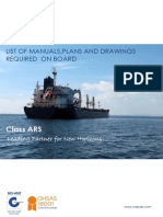 Class ARS Technical Publication 03 - List of Manuals, Plans and Drawings Required On Board