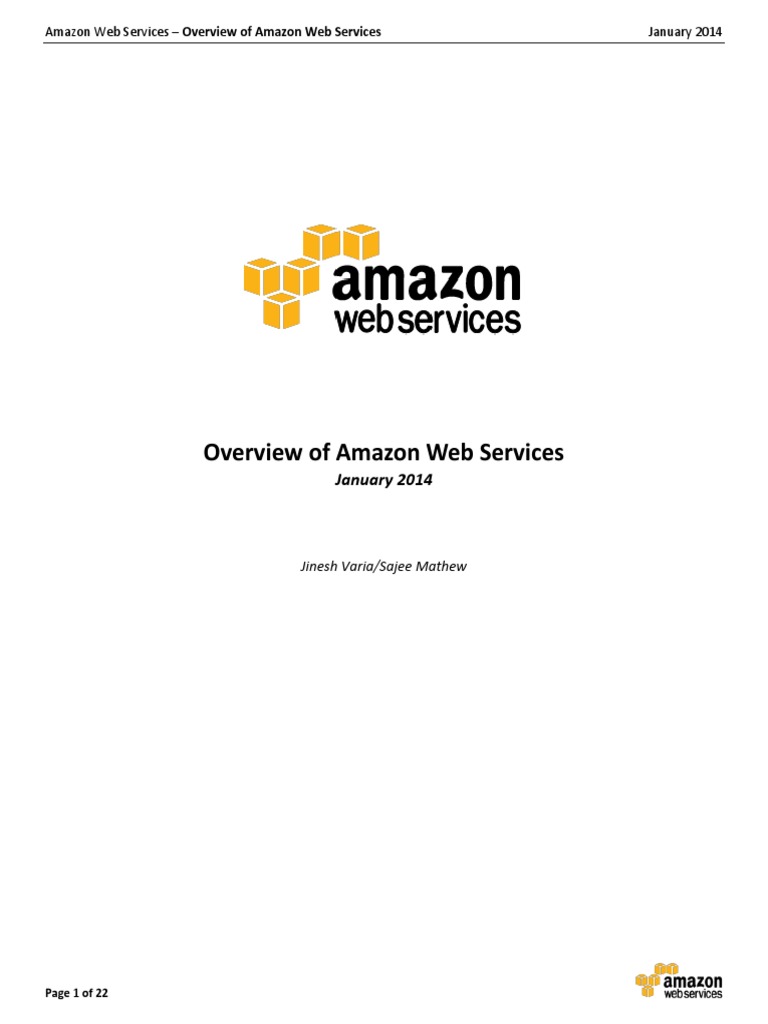 Overview of Amazon Web Services: January 2014 | PDF