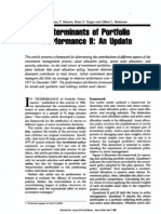 Determinants of Portfolio Performance