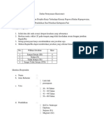 Daftar Pernyataan (Kuesioner) PDF