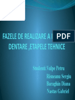 Fazele de realizare a protezelor denatre,etapele clinice