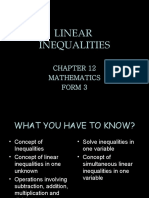 Linear Inequalities: Mathematics Form 3