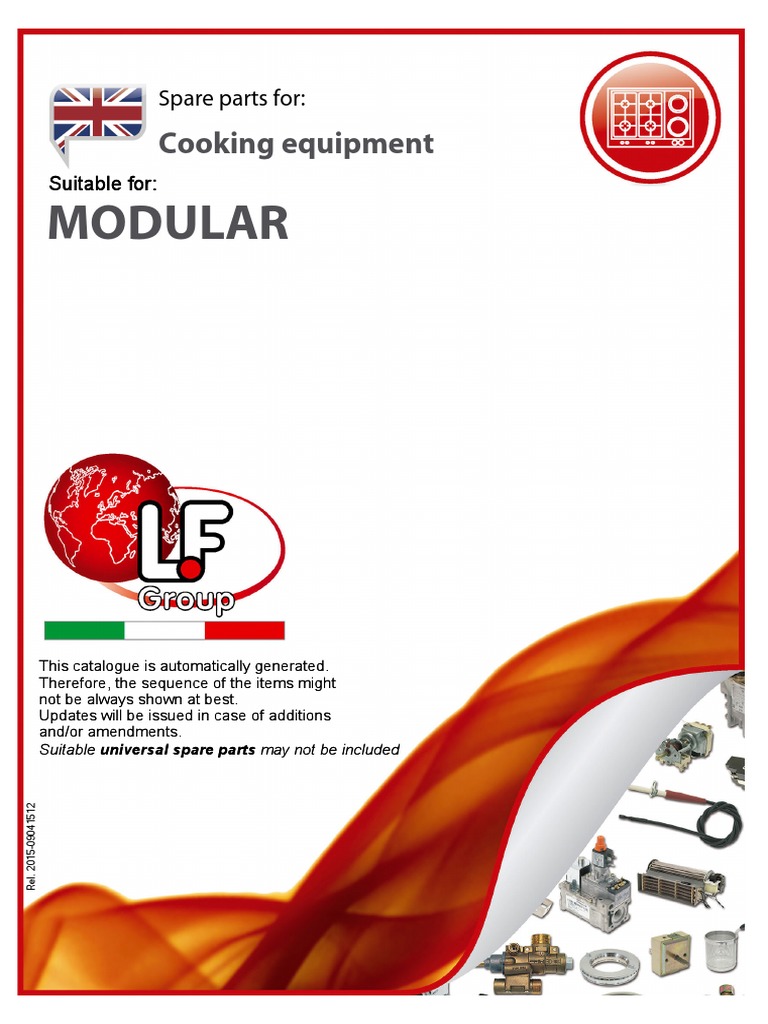 Modular Cooking Equipment Spare Parts | PDF | Thermocouple | Valve