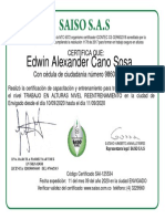 EDWIN CANO Curso Alturas