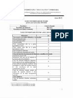 Taxe Universitare de Studiu Pentru Anul Universitar 2019 - 2020