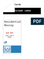 Residential Moving: Discount Cards