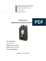 Trabajo Evaluación IV - Medición de Resistencia de Alto Valor - Juan Narváez 