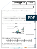 Examen de TP N°3 - Physique - 2ème Sciences (2012-2013) MR Galaî Abdelhamid