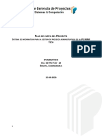 LAN DE Carta DEL Royecto S Ips MRM Tech: Istema DE Information para LA Gestion DE Procesos Administrativos DE LA