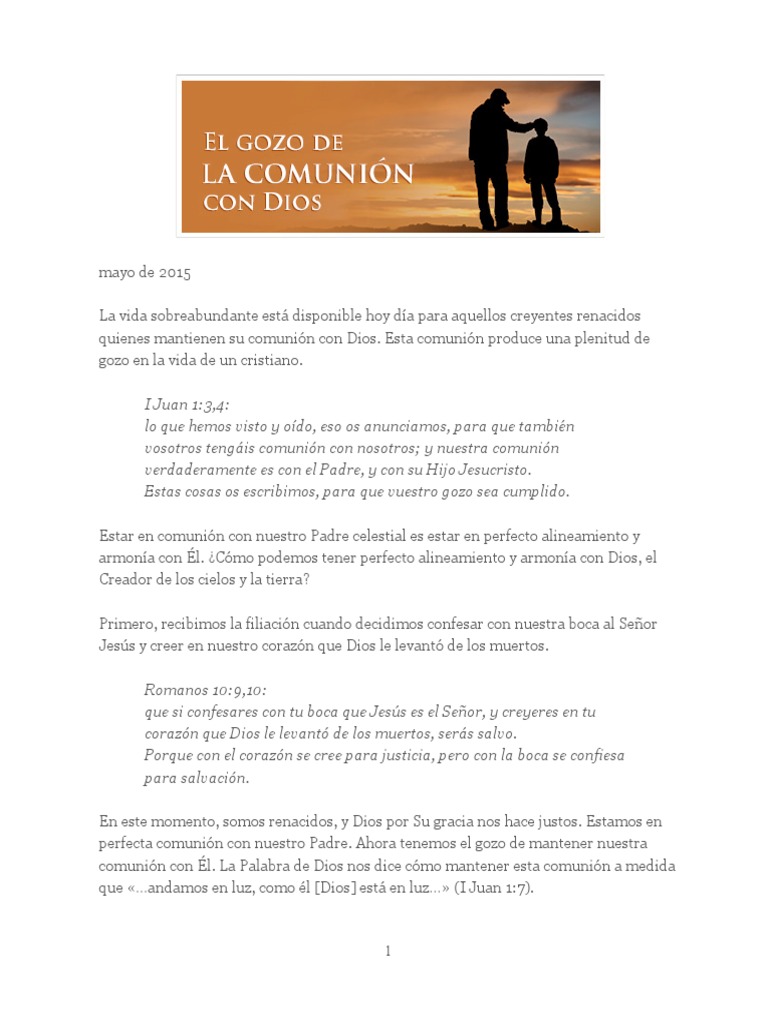 Comunión y Gozo en la Vida Cristiana | PDF | eucaristía | Dios