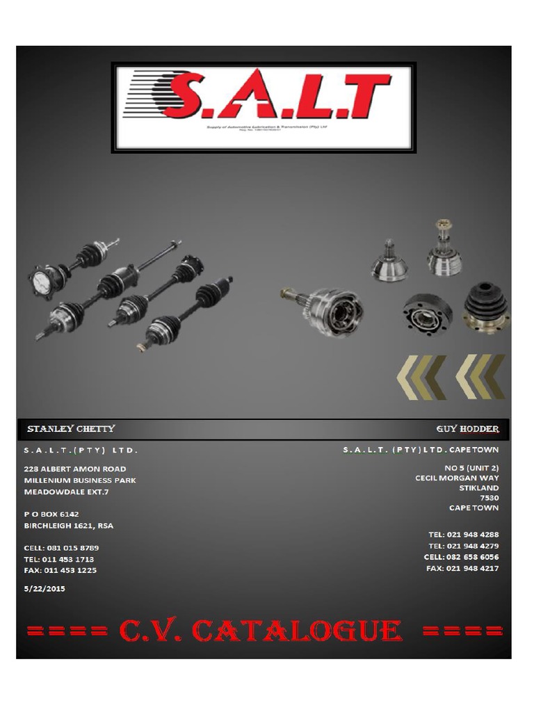 SALT CV Catalogue 2016 PDF PDF Audi Nut (Hardware)