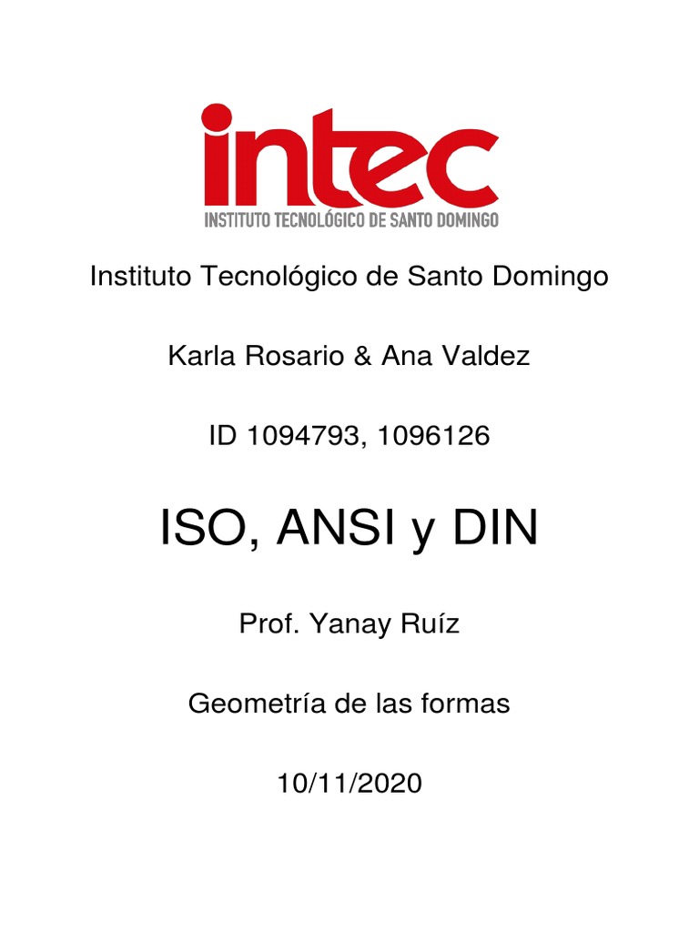 Normas ISO, ANSI y DIN: Guía Básica | PDF | Organización internacional ...