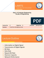Data Rate Limits: Dept. of Computer Engineering Faculty of Engineering