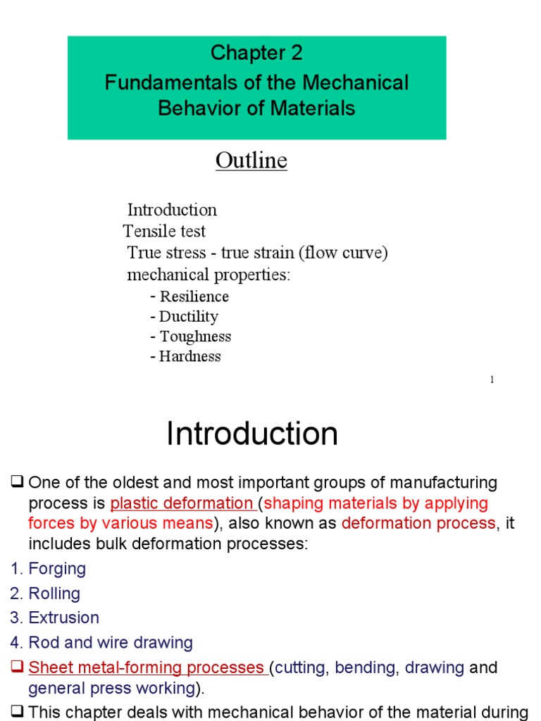 Mechanical Behavior of Materials Explained | PDF | Deformation ...
