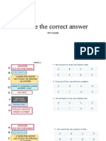 Choose The Correct Answer: Pet Exam