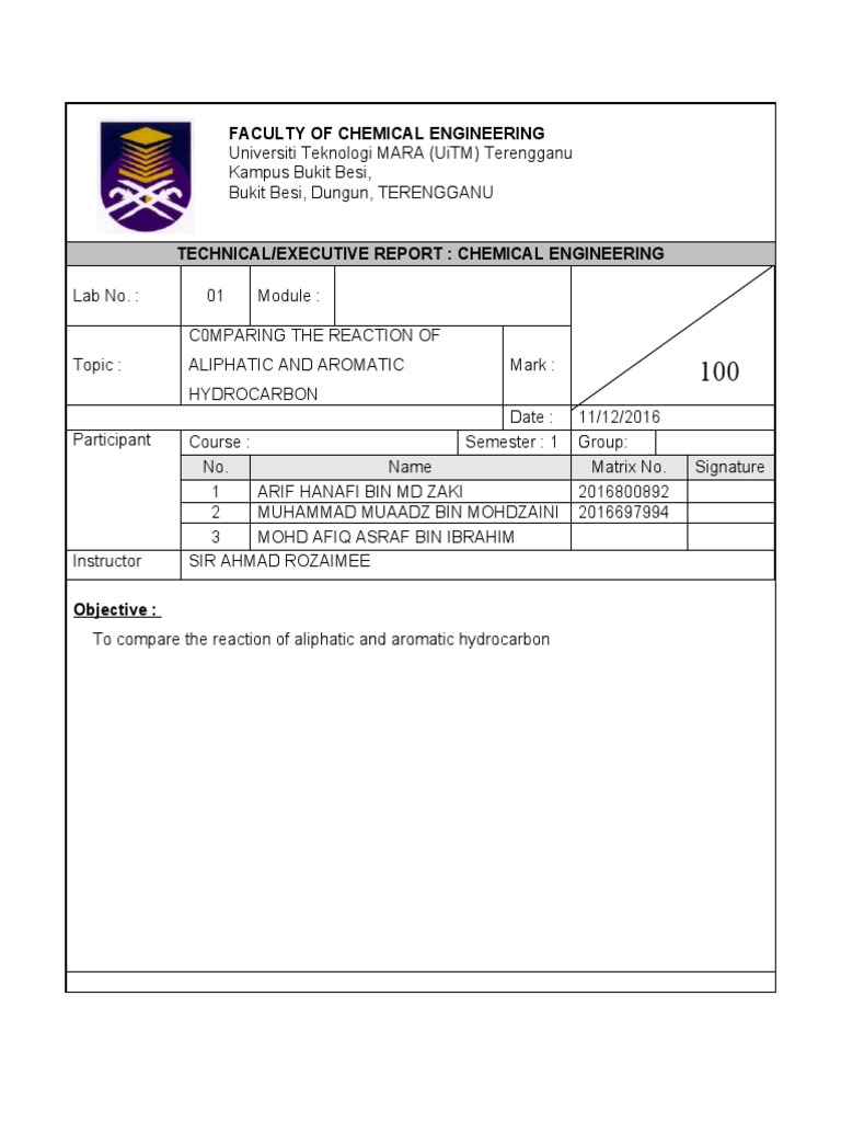 Aliphatic vs Aromatic Hydrocarbon Reactions | PDF | Alkene | Benzene