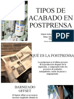 Tipos de Acabado en Postprensa