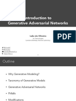 Introduction To Generative Adversarial Networks: Luke de Oliveira