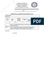 Individual Learning Monitoring Plan: Name: - Date