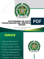 Actividades de control y fiscalización del servicio de policía DITRA