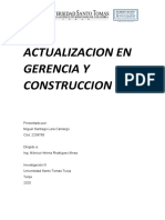 ACTUALIZACION EN GERENCIA Y CONSTRUCCION Informe