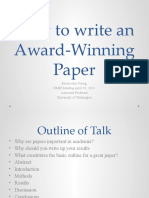 How To Write An Award Winning Paper-Young 2013