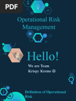 Operational Risk Management - Team Krispy Kreme