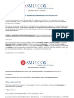 Simple Linear Regression and Multiple Linear Regression: MAST 6474 Introduction To Data Analysis I