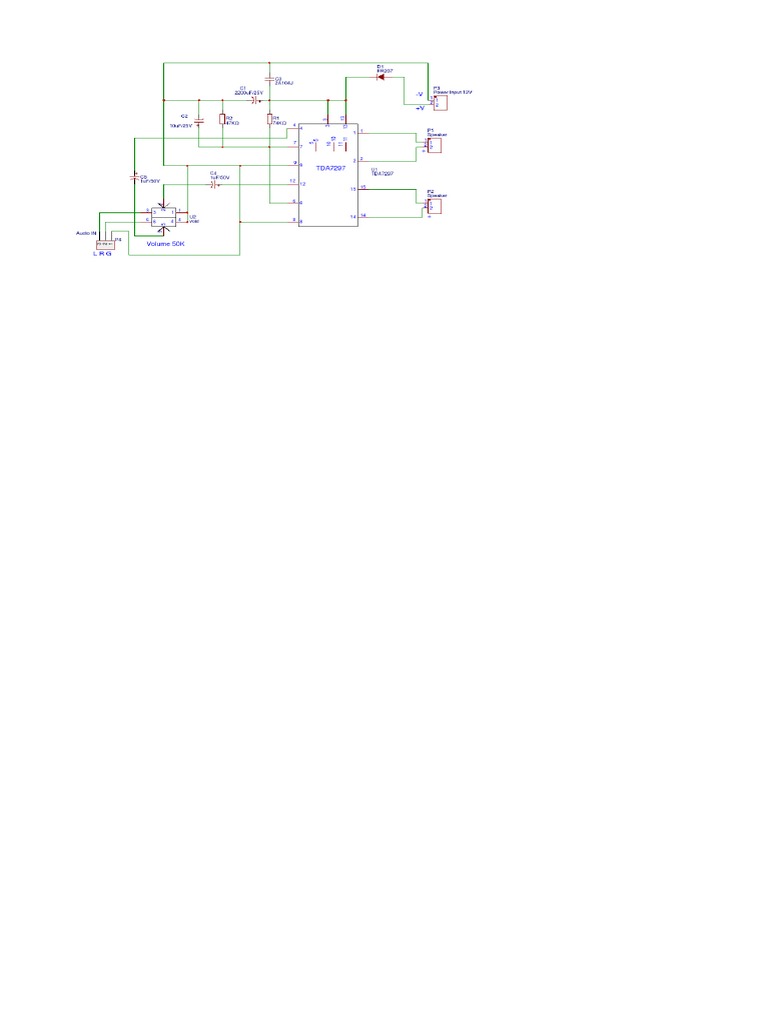 Ampl TDA7297 Circuit Diagram - JPG PDF | PDF
