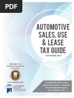 Automotive Sales, Use & Lease Tax Guide: September 2019